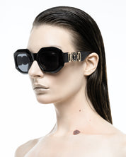 CINVINI x YURU - SQUARE CHUNKY BLACK SUNGLASSES