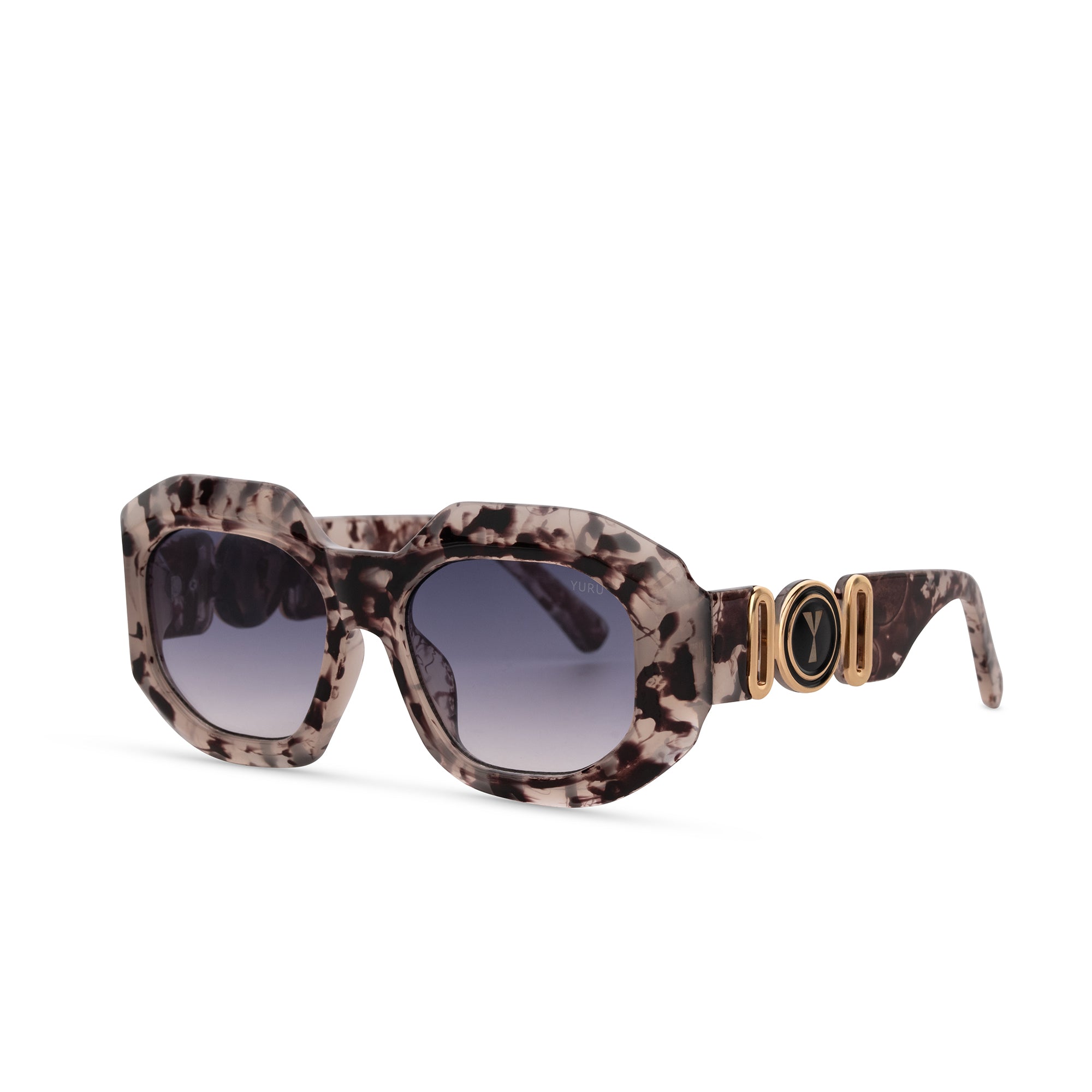 CINVINI x YURU - SQUARE CHUNKY PRINT SUNGLASSES