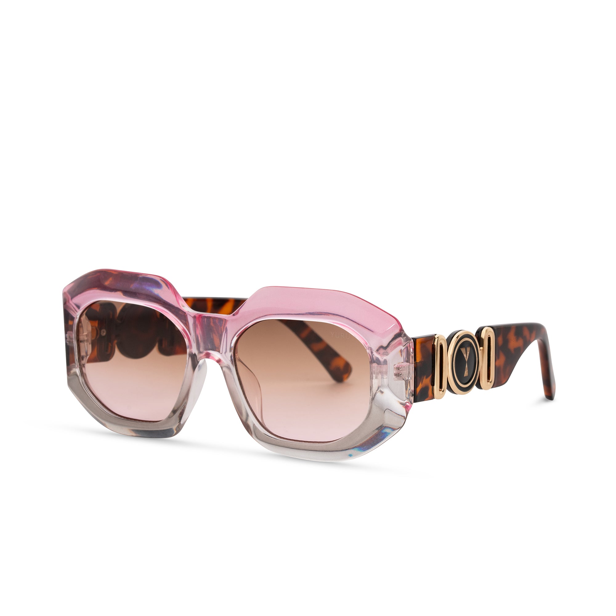 CINVINI x YURU - SQUARE CHUNKY PINK SUNGLASSES