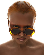 CINVINI - AVIATOR ORANGE SUNGLASSES