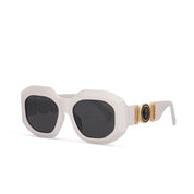CINVINI x YURU - SQUARE CHUNKY WHITE SUNGLASSES